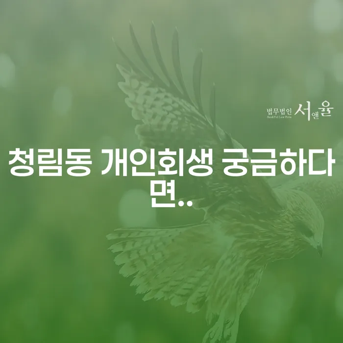 청림동 개인회생 궁금하다면..