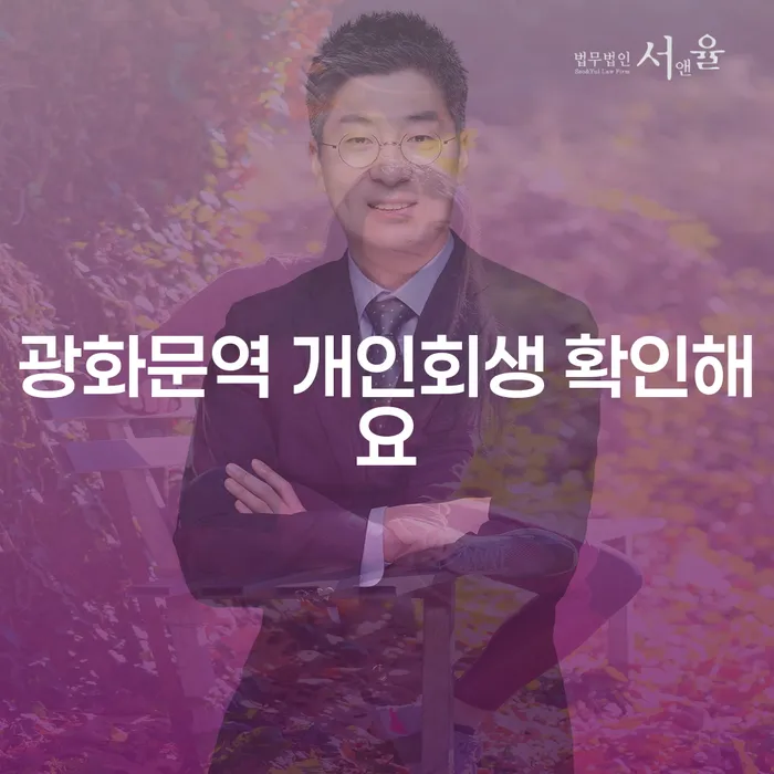 광화문역 개인회생 확인해요