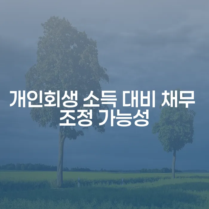 개인회생 소득 대비 채무 조정 가능성, 어떻게 판단해야 할까요?