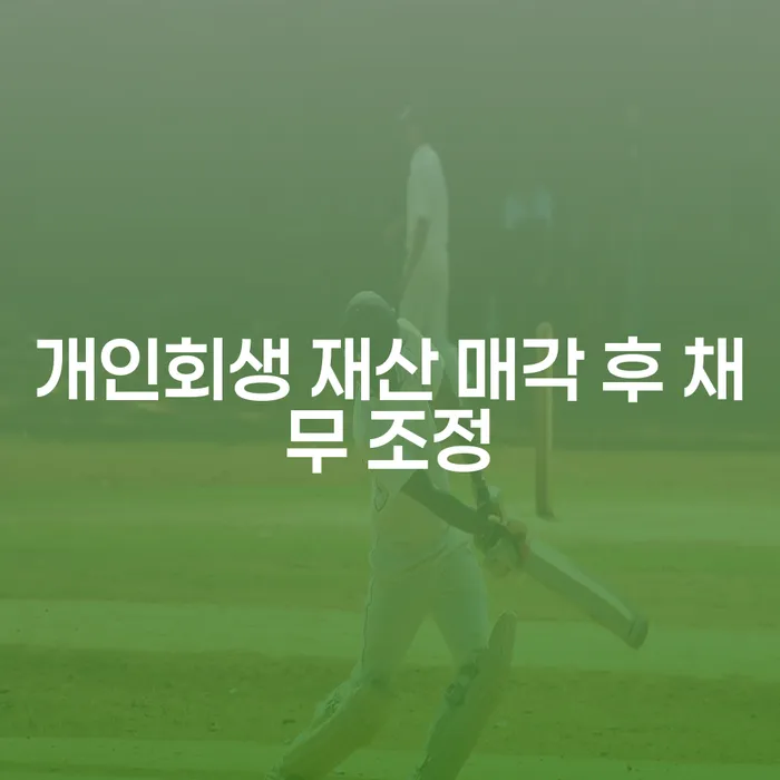 개인회생 재산 매각 후 채무 조정, 어떻게 접근해야 할까요?
